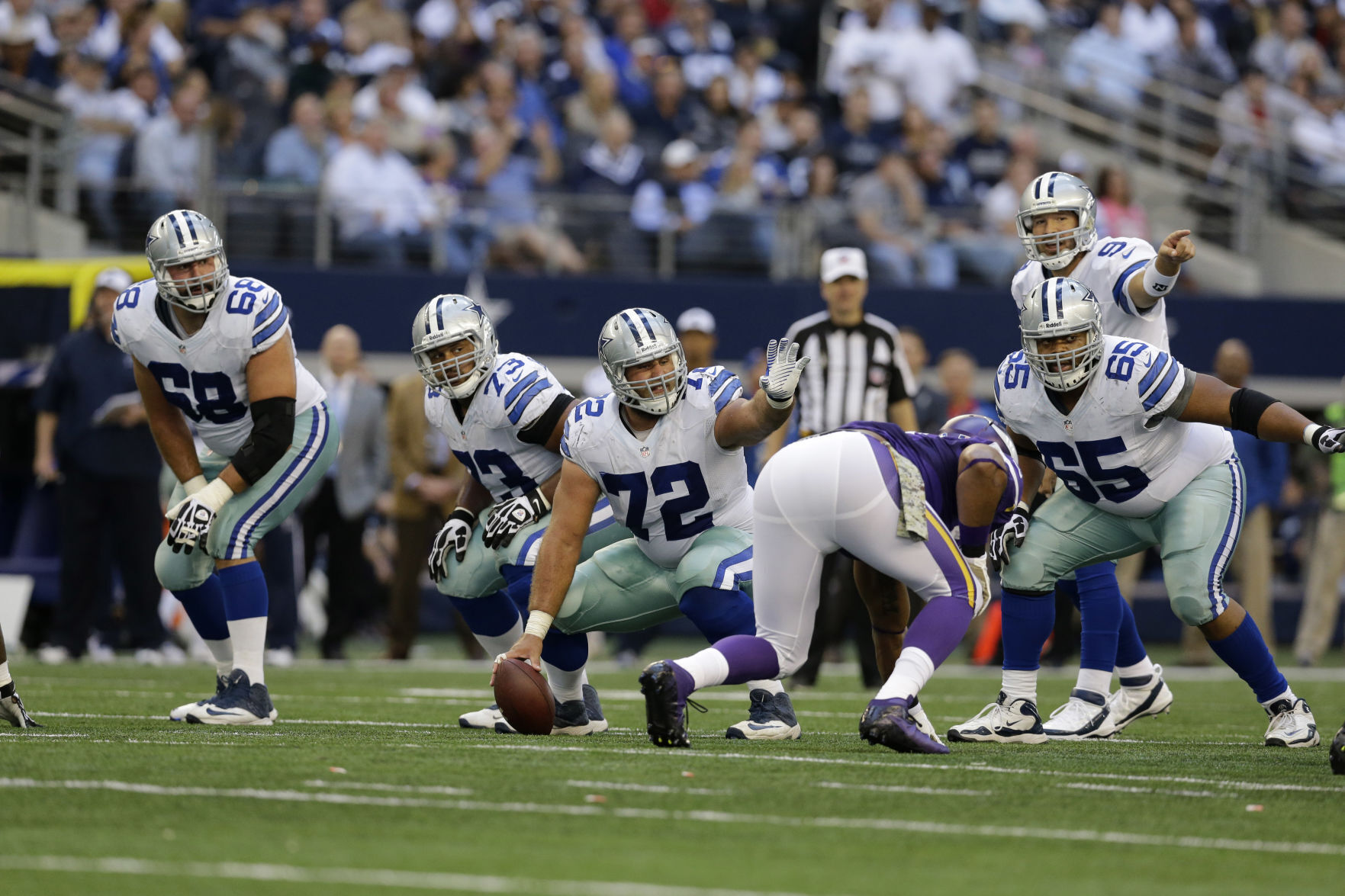 Doug Free, Mackenzy Bernadeau, Travis Frederick, Ronald Leary, Tony Romo